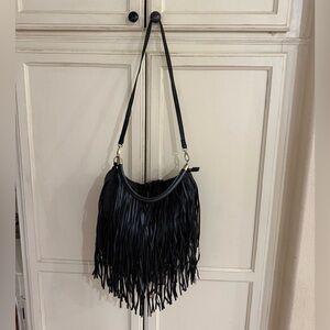 H&M Black Fringe Shoulder Bag